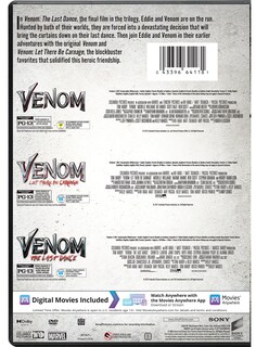 Foto 2 | Colección de Dvd Sony Pictures Venom Trilogy + Digital - Venta Internacional