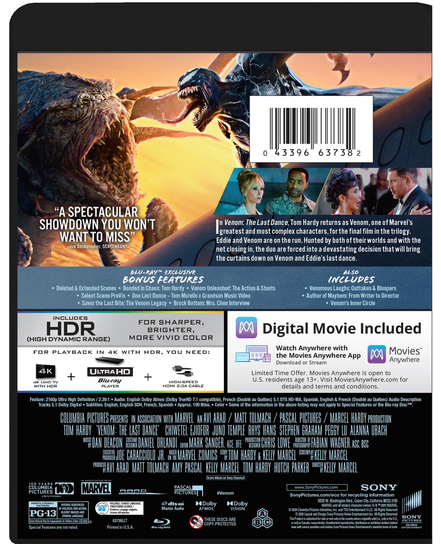 Foto 3 pulgar | Película Sony Pictures Venom El Último Baile Combo - Venta Internacional
