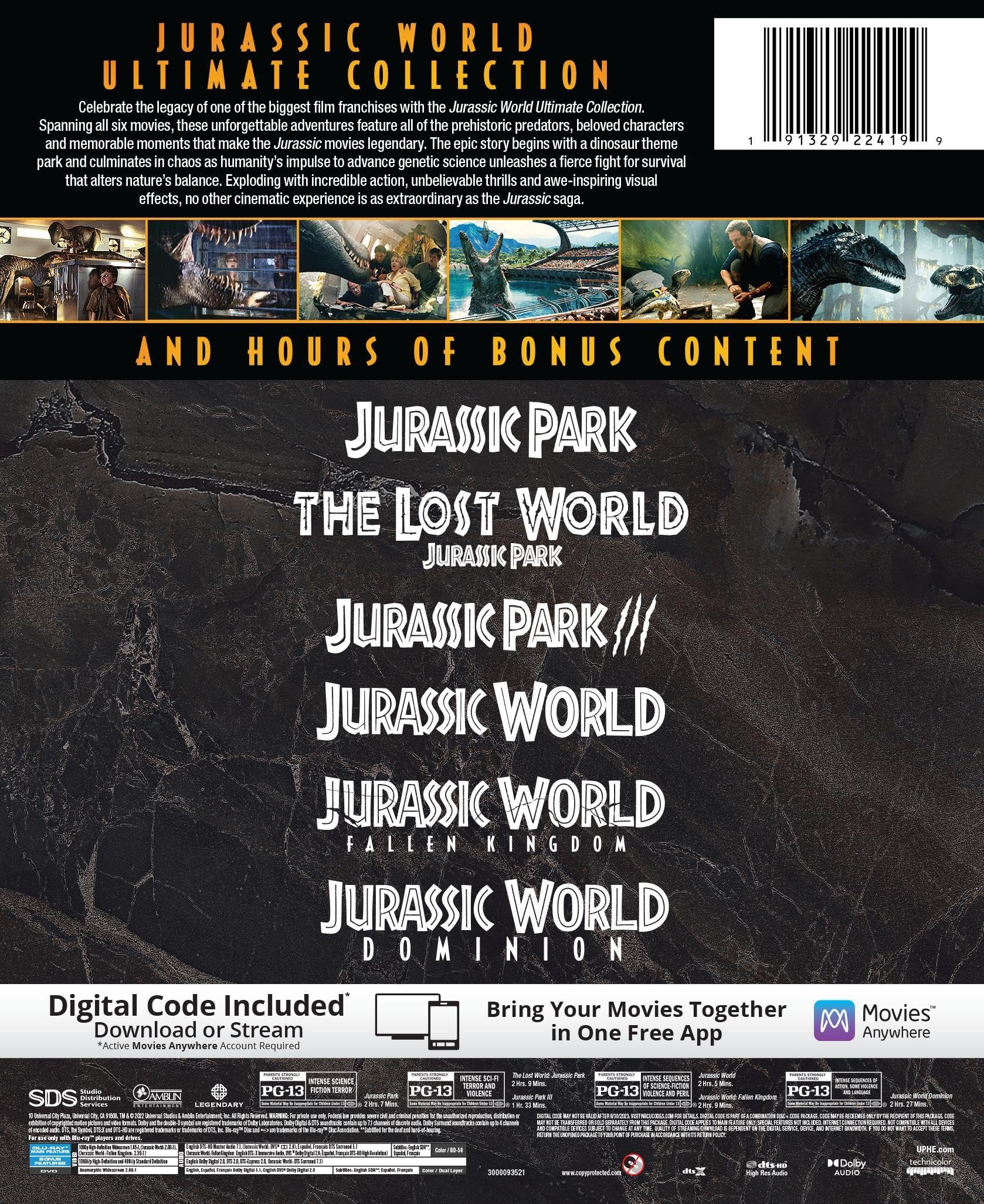 Foto 4 pulgar | Colección Películas Universal Jurassic World Blu-ray + DVD - Venta Internacional