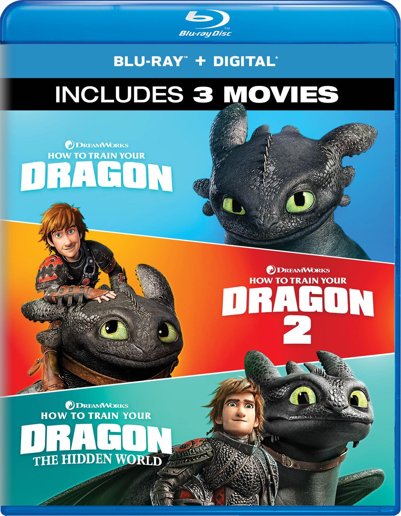 Foto 2 pulgar | Colección Digital de 3 Películas en Blu-ray Cómo Entrenar a Tu Dragón - Venta Internacional