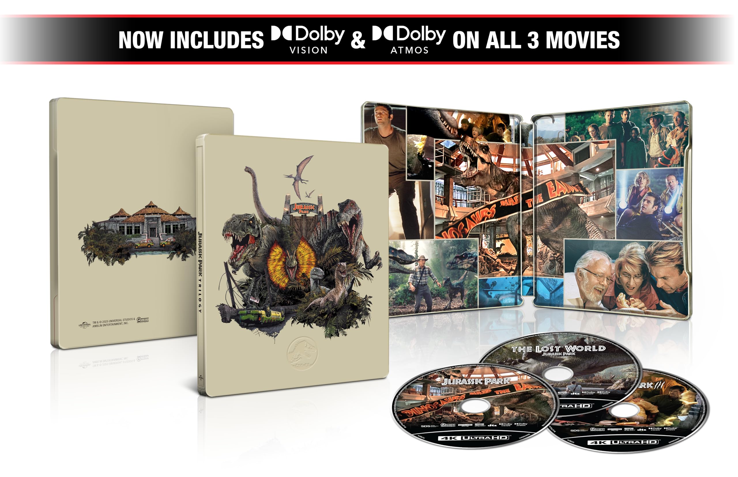 Edición Limitada Universal De Blu-ray Jurassic Park Trilogy - Venta Internacional.