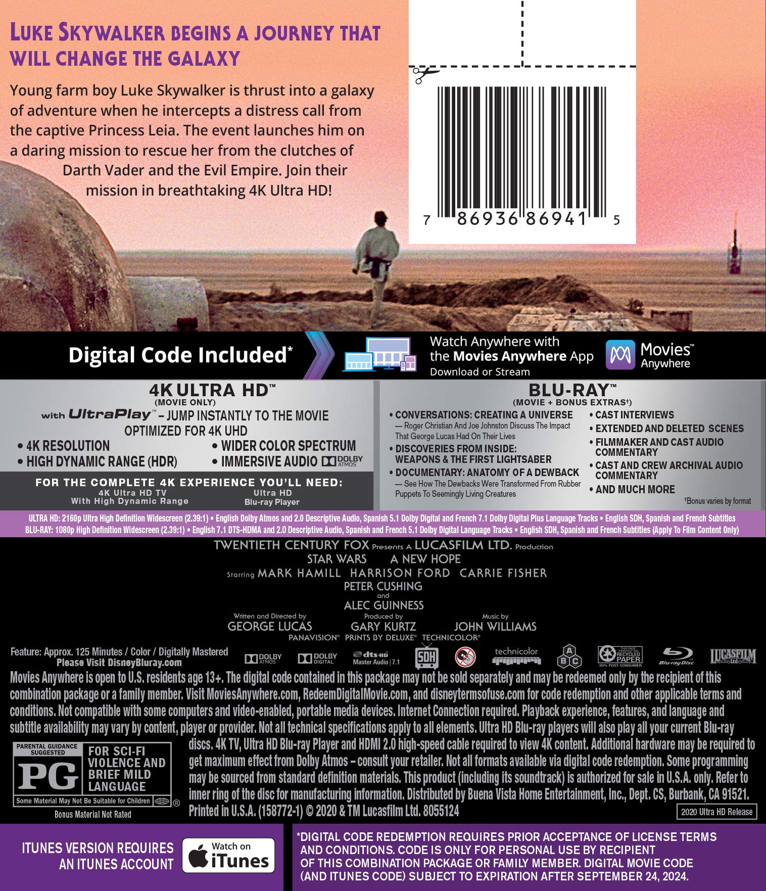 Foto 3 pulgar | Blu-ray La Guerra De Las Galaxias - Venta Internacional.