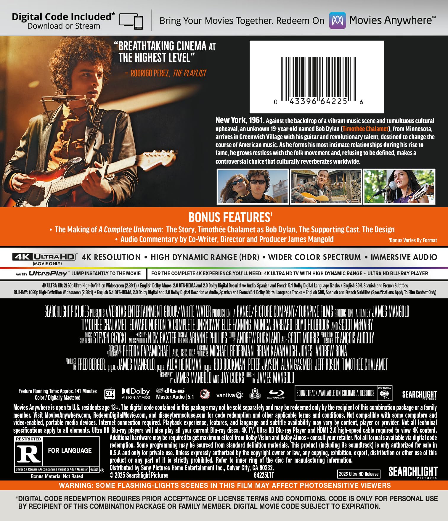 Foto 3 pulgar | Película Disney Un Completo Desconocido 4k Uhd Blu-ray + Digital - Venta Internacional.