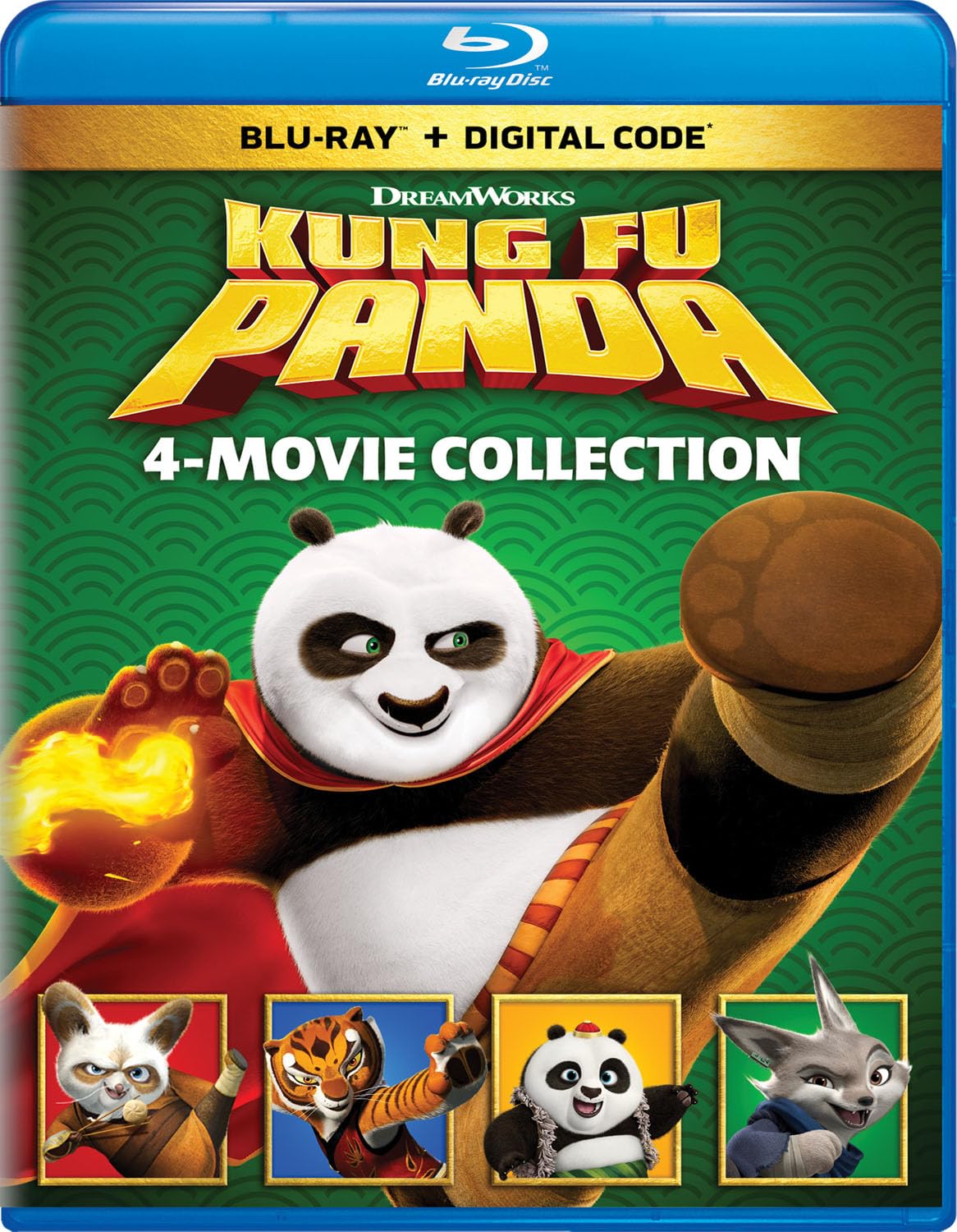 Colección De Películas Kung Fu Panda 4 Blu-ray + Digital Universal - Venta Internacional.