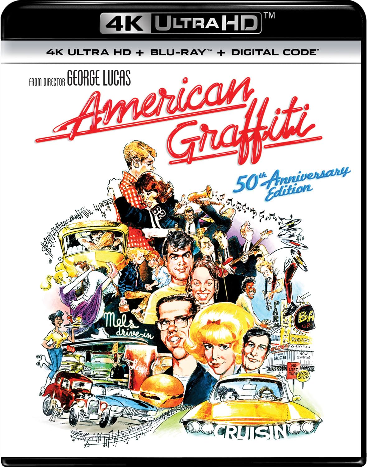Película 50 Aniversario De American Graffiti 4k Uhd + Blu-ray - Venta Internacional.