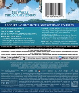 Foto 2 | Disco Blu-ray Disney Avatar - Venta Internacional.