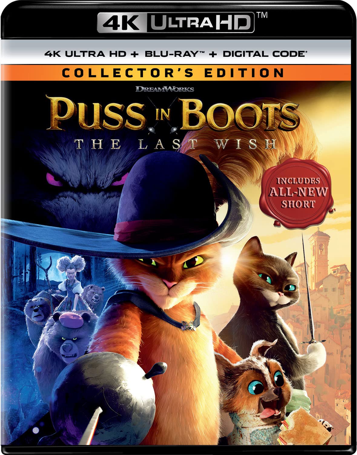 Foto 2 pulgar | El Gato con Botas: El Último Deseo Edición de Coleccionista 4K UHD - Venta Internacional