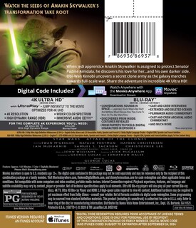 Foto 2 | Blu-ray Star Wars: Episodio Ii - El Ataque De Los Clones - Venta Internacional.