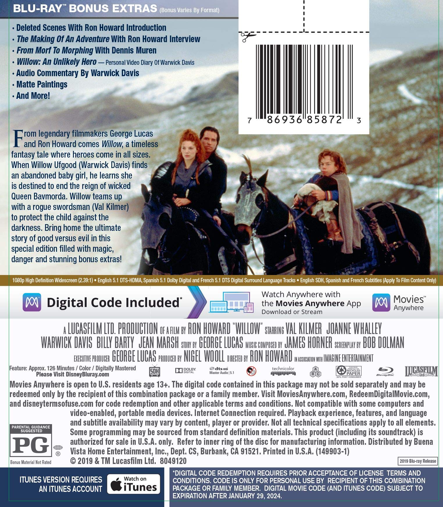 Foto 3 pulgar | Disco Blu-ray Disney Willow - Venta Internacional.