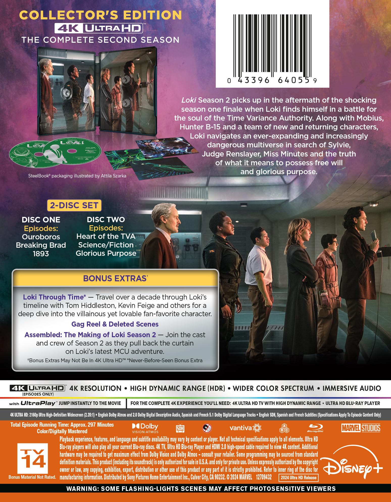 Foto 4 pulgar | Blu-ray Loki: Temporada 2 [4k Uhd] Sony Pictures - Venta Internacional.