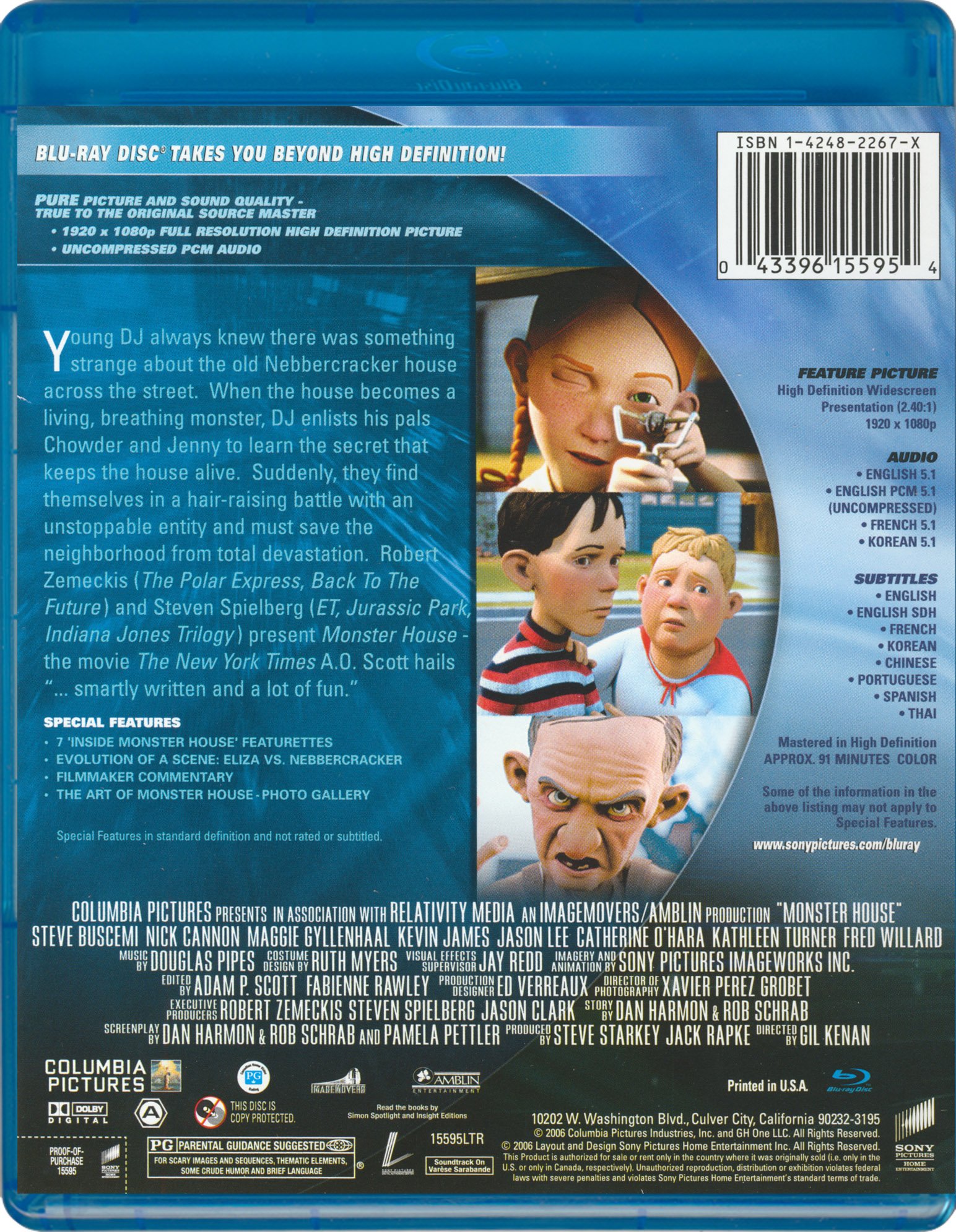 Foto 3 pulgar | Blu-ray Monster House Sony Pictures Gil Kenan - Venta Internacional.