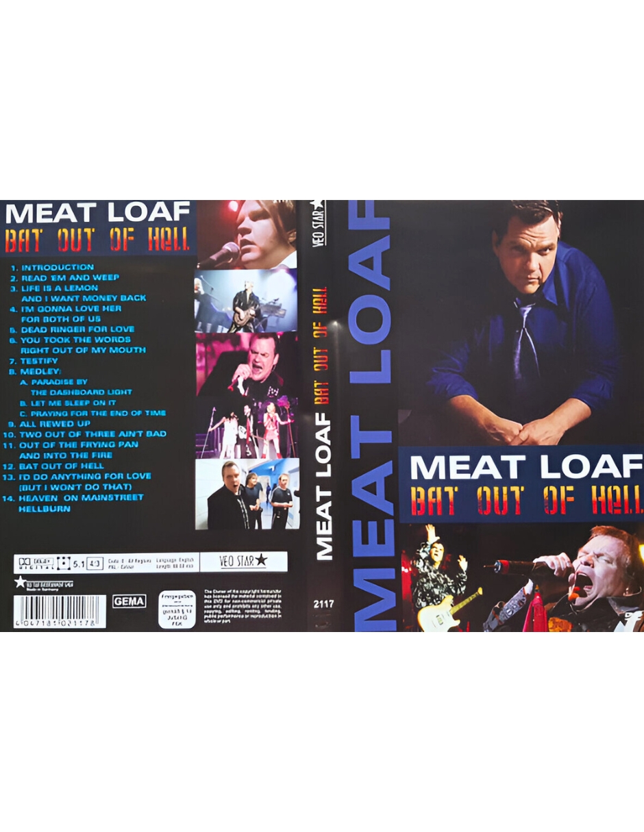 Foto 3 pulgar | DVD Concierto Meat Loaf: Bat Out Of Hell