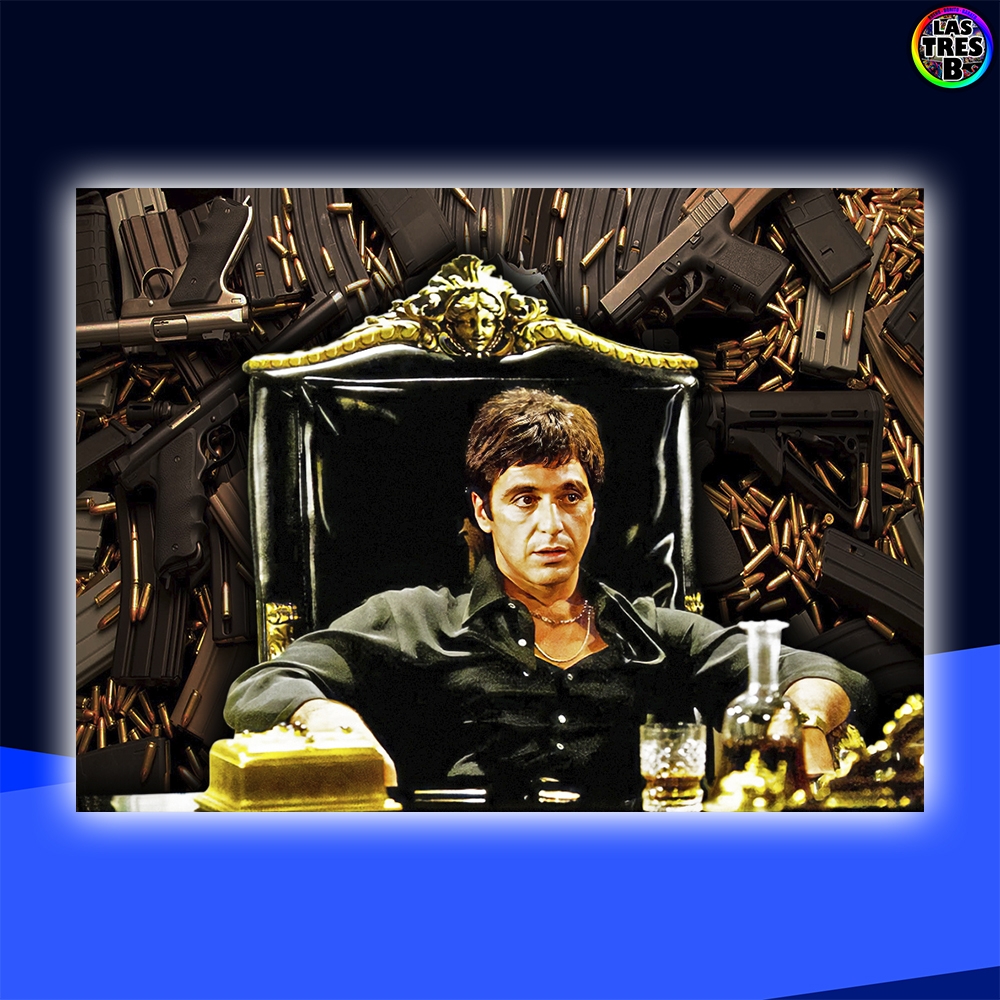 Foto 3 pulgar | Cuadro Decorativo Pvc Scarface Tony Montana Throne - Venta Internacional.