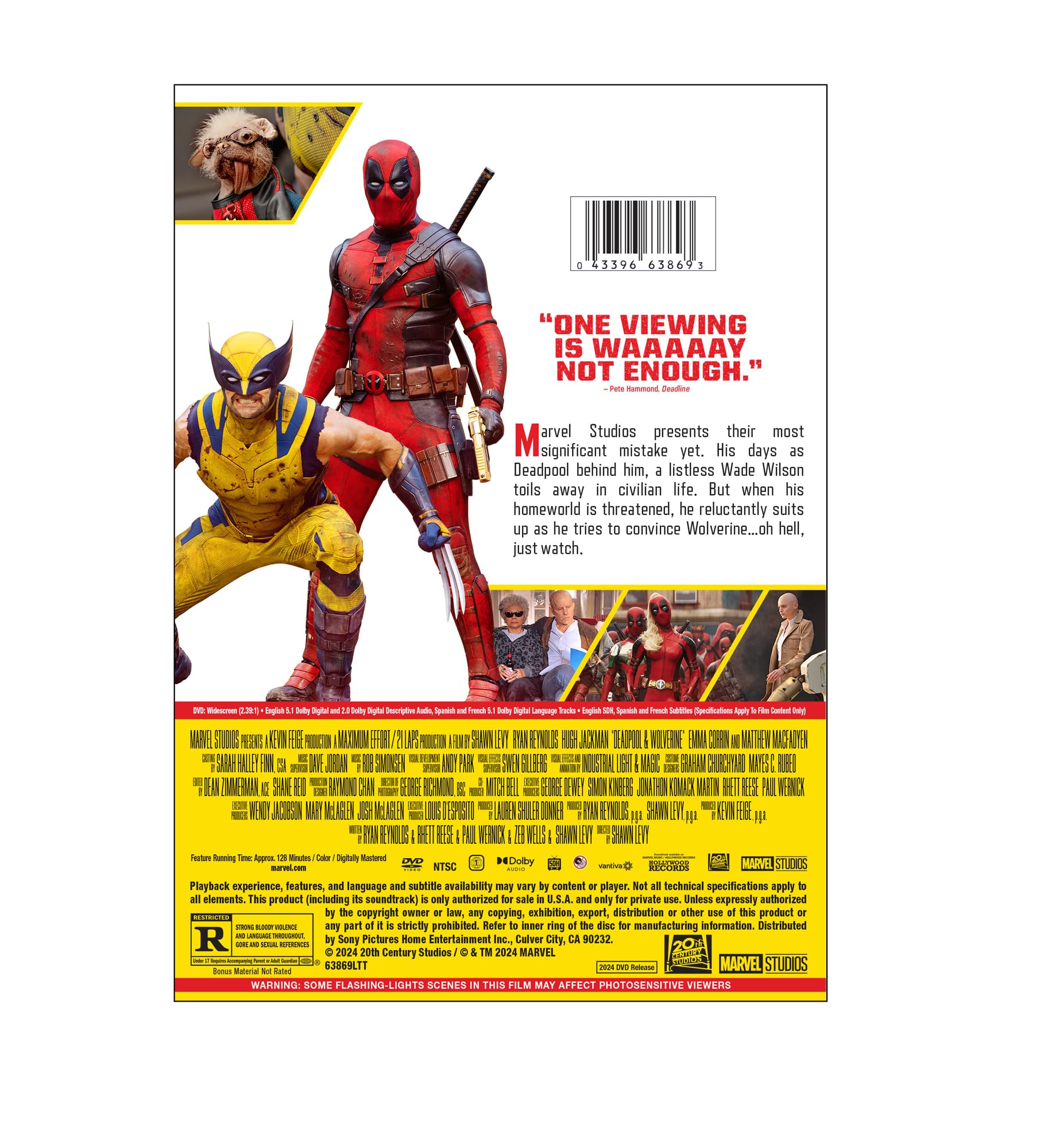 Foto 3 pulgar | Dvd Marvel Studios Deadpool Y Wolverine - Venta Internacional.