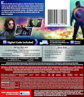 Foto 2 | Blu-ray Disney Capitán América: El Soldado De Invierno - Venta Internacional.