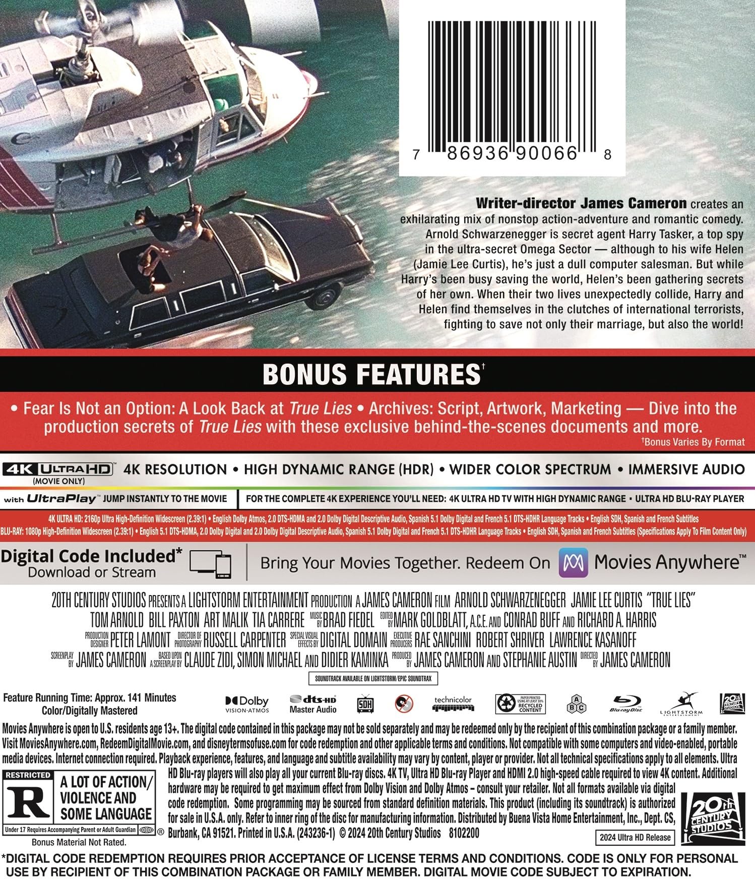 Foto 3 pulgar | Blu-ray Mentiras Verdaderas Disney Arnold Schwarzenegger Jamie Lee Cur - Venta Internacional.