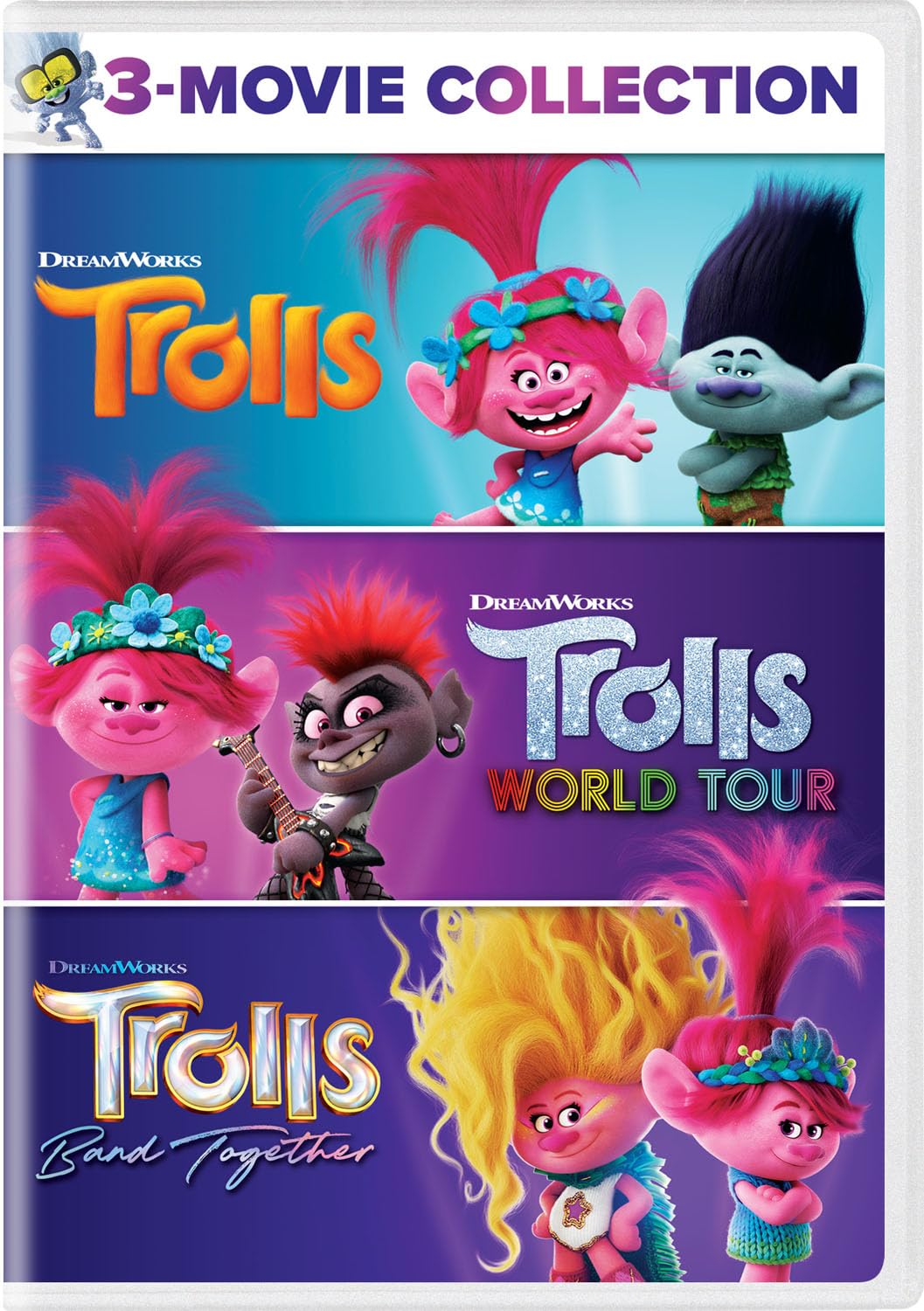 Foto 2 pulgar | Colección De 3 Películas En Dvd Trolls - Venta Internacional.