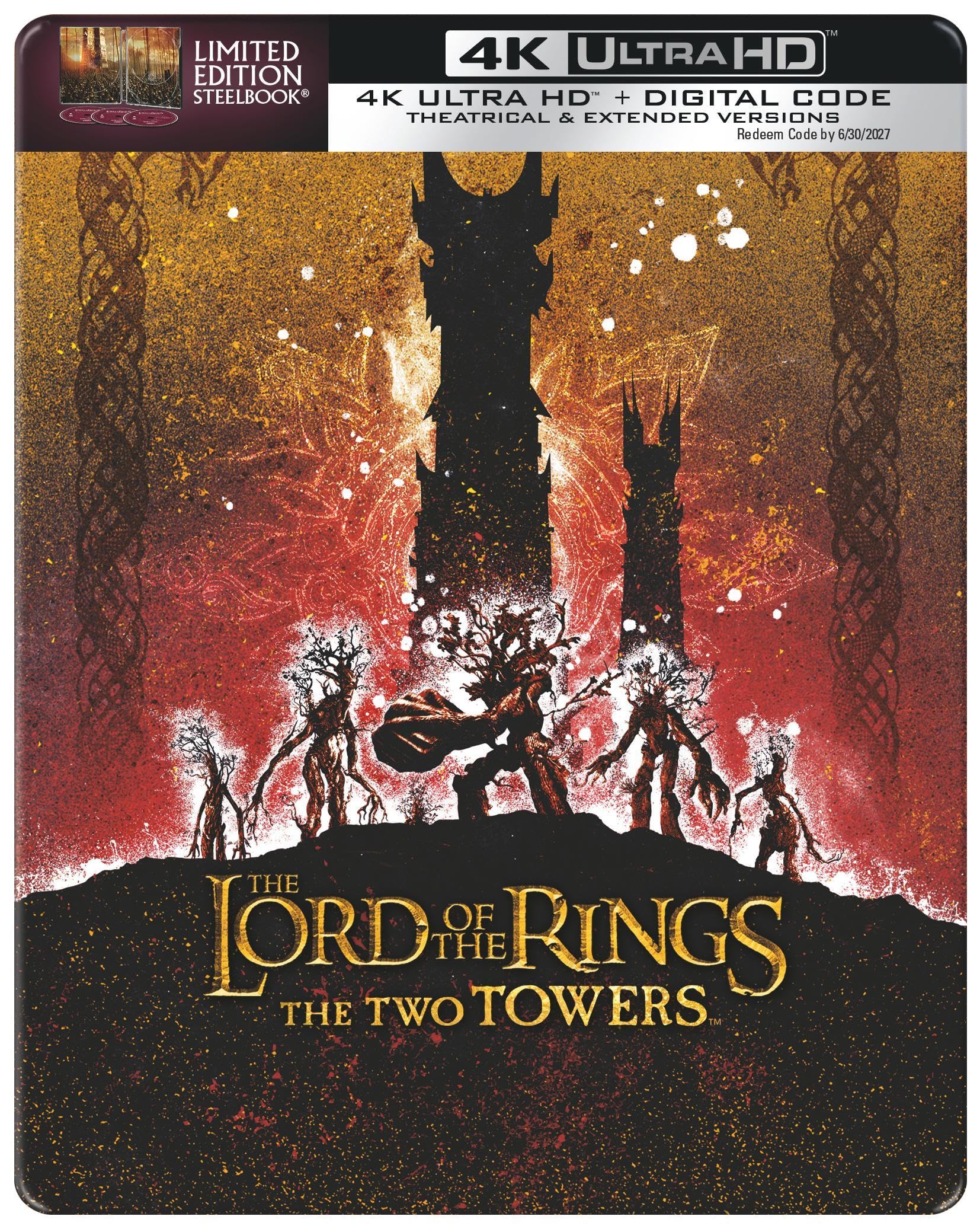 Foto 2 pulgar | Película El Señor De Los Anillos Las Dos Torres Steelbook - Venta Internacional.
