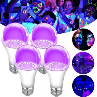 Foto 2 | Foco Luz Negra Led Uv Fluorescente Para Fiesta 9w 4 Piezas Eo Safe Imports Esi-17724 Púrpura