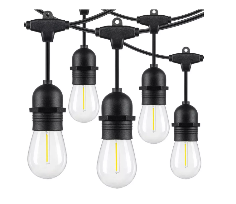 10m Guirnalda De Luces  Wünd 10+1 Focos Exterior Led Impermeable Color Negro