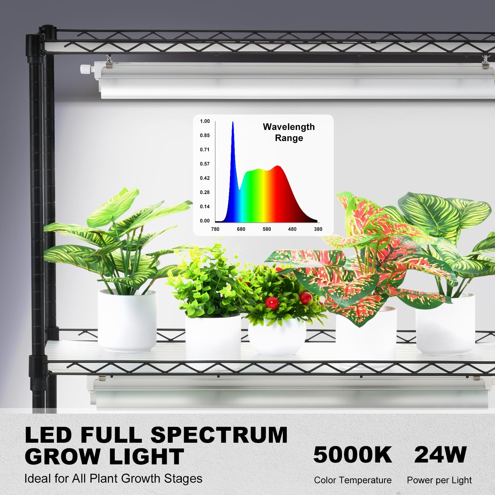 Foto 5 pulgar | Soporte Para Plantas Con Lámpara De Cultivo Vevor, 6 Niveles, 192 W 5000 K, 29,5 X 13,8 X 70,9 Cm - Venta Internacional