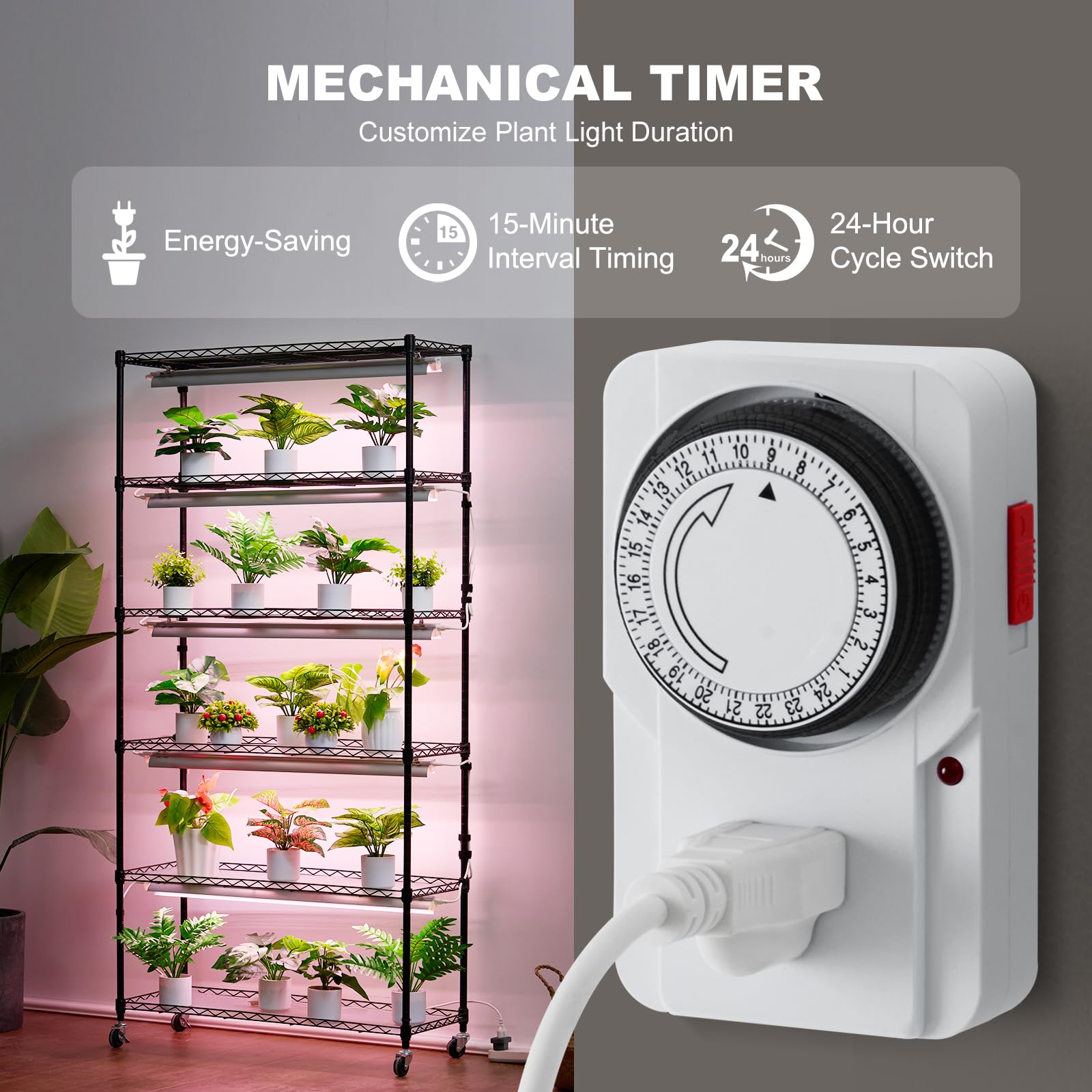 Foto 3 | Soporte Para Plantas Con Luz De Cultivo Vevor, 6 Niveles, 150 W, Espectro Completo - Venta Internacional.