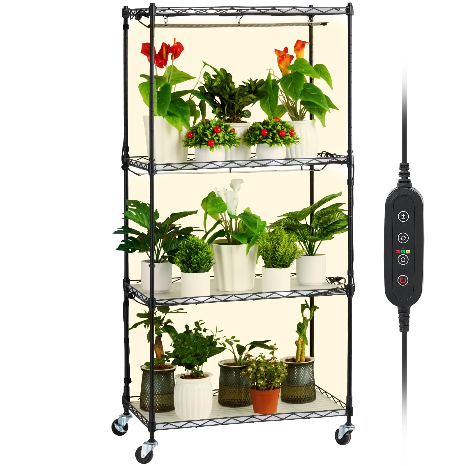 Foto 1 | Soporte Para Plantas Con Luz De Cultivo Vevor De 4 Niveles, 45 W, Espectro Completo - Venta Internacional.