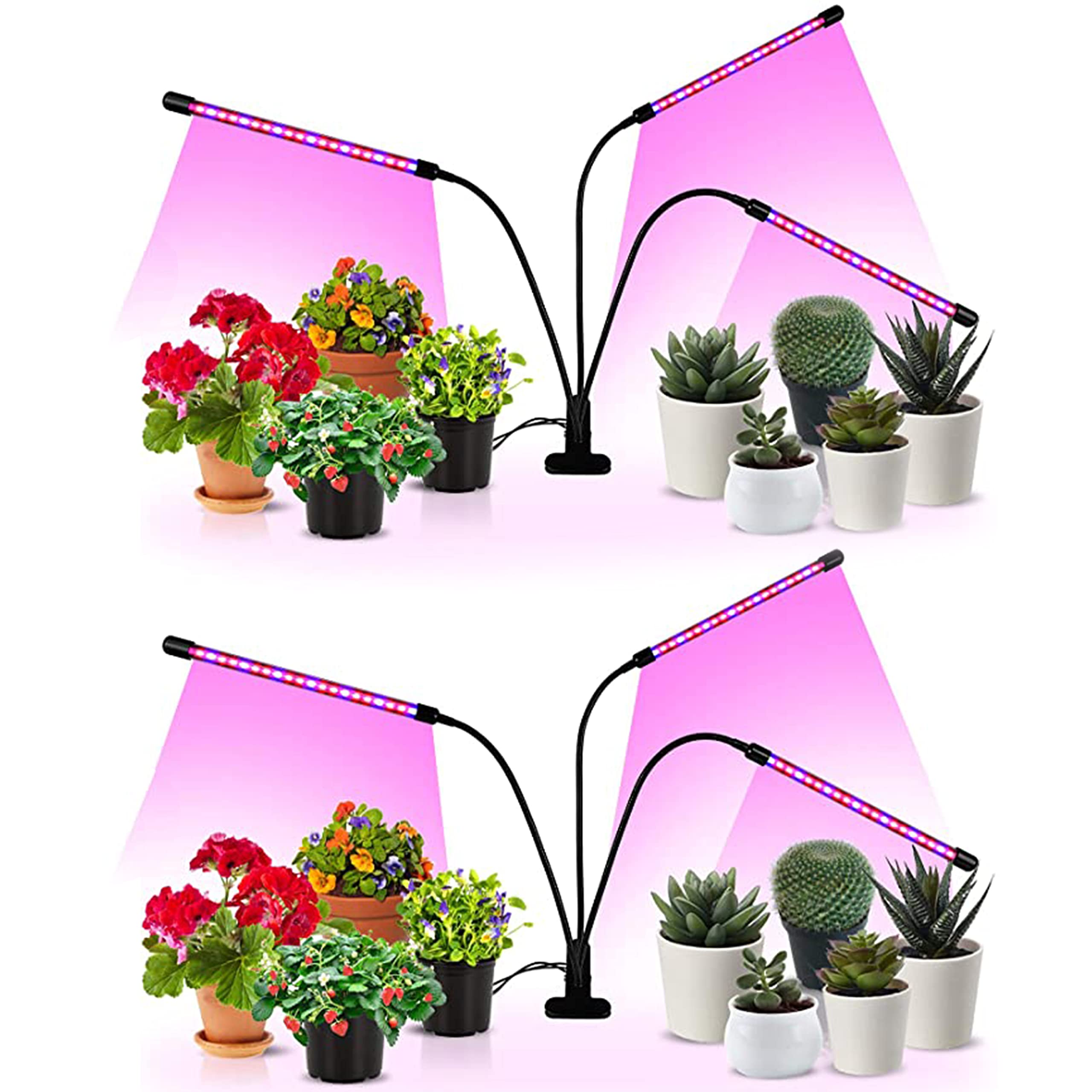 Foto 1 | Luz Led Para Cultivo Ipower, 3 Cabezales, Espectro Rojo Y Azul Con Temporizador - Venta Internacional.