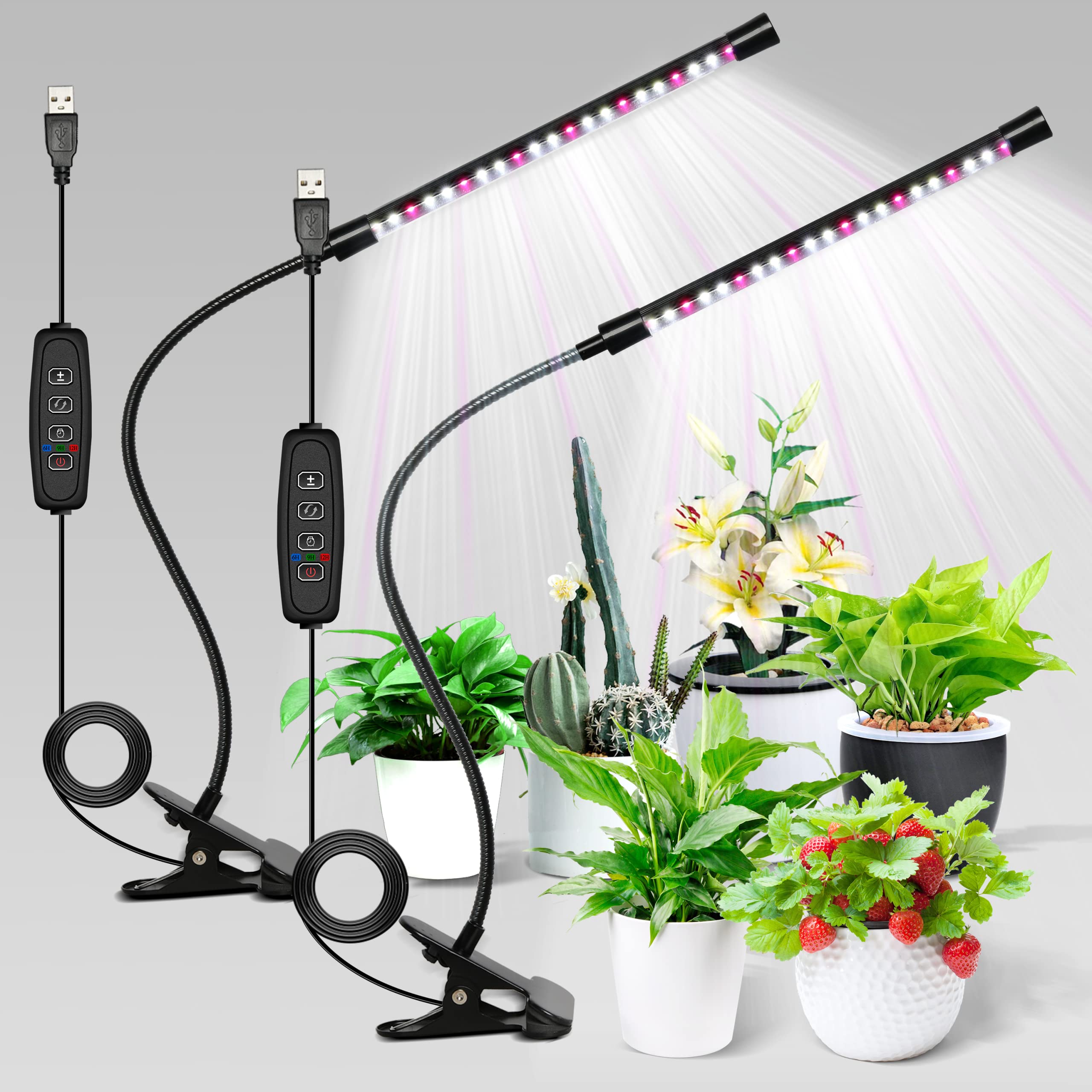 Foto 2 pulgar | Luz Led De Cultivo Ipower 21 De Espectro Completo Para Plantas De Interior, Paquete De 2 - Venta Internacional.