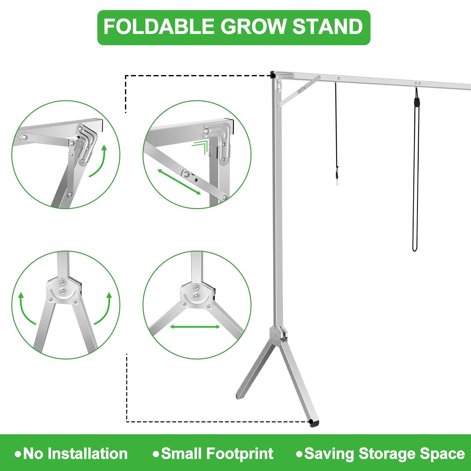Foto 3 pulgar | Soporte Plegable Para Iluminación De Cultivo Ipower Gljmpsfold4, Paquete De 1 - Venta Internacional.