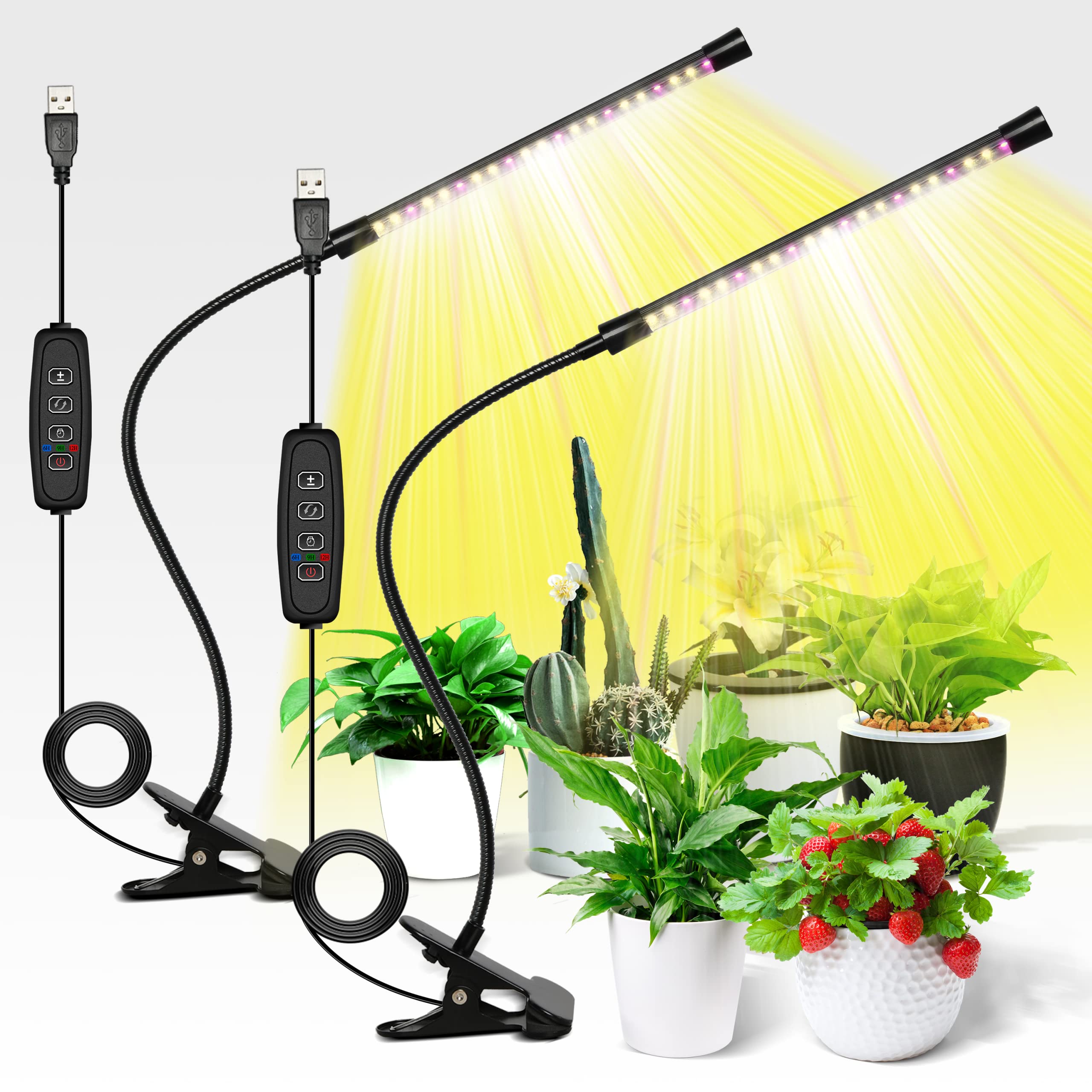 Foto 1 | Luz Led De Cultivo Ipower 21 De Espectro Completo Para Plantas De Interior, 2 P - Venta Internacional.
