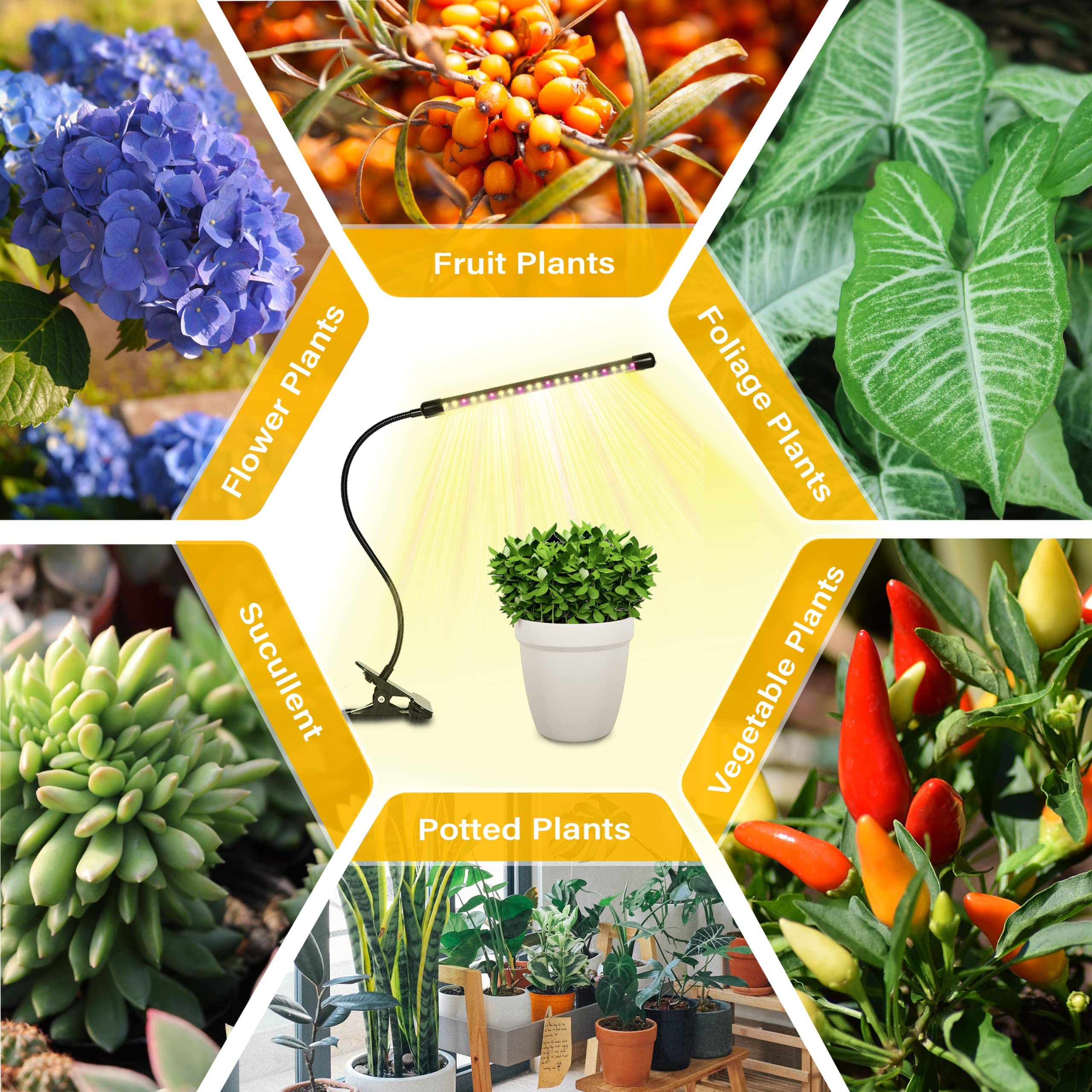 Foto 7 | Luz Led De Cultivo Ipower 21 De Espectro Completo Para Plantas De Interior, 2 P - Venta Internacional.