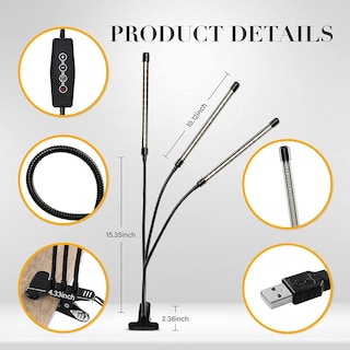 Foto 3 | Tiras De Luz Led Para Cultivo Ipower Full Spectrum, 3 Tubos, 1 Paquete - Venta Internacional.