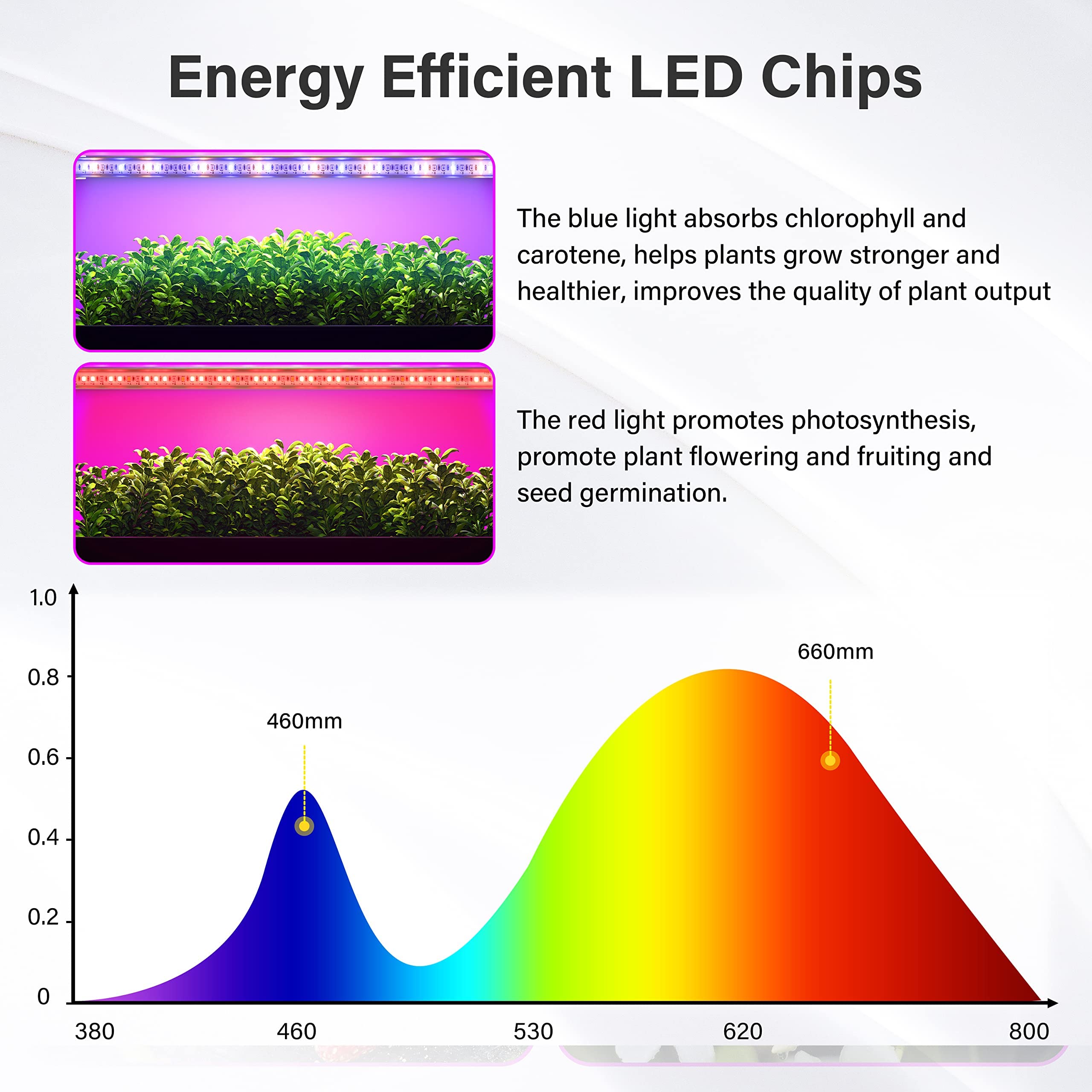Foto 5 | Luz Led Para Cultivo De Plantas Ipower, 20 W, Espectro Completo, 4 Tubos* 2 - Venta Internacional.
