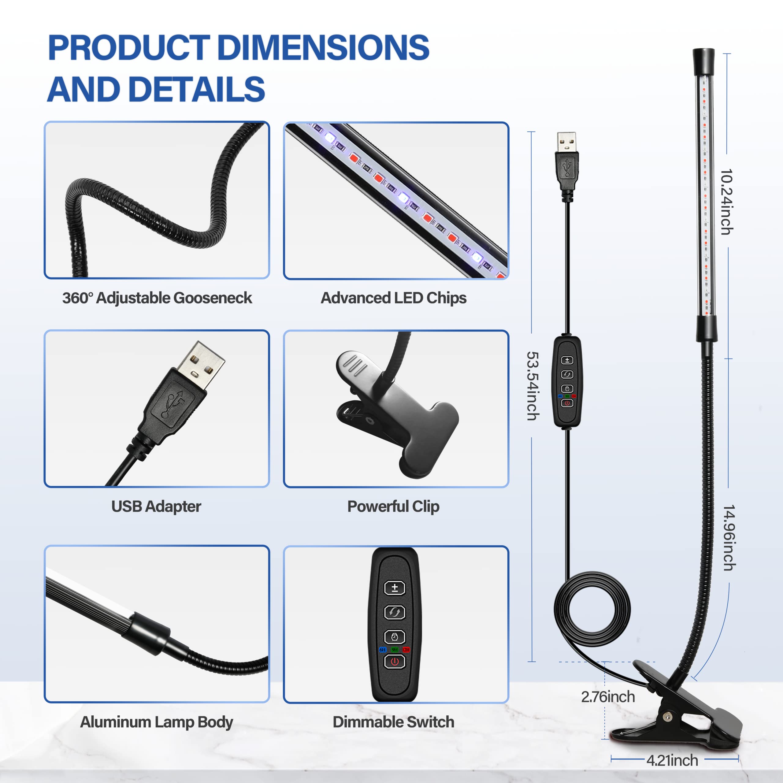 Foto 2 | Luces Led De Cultivo Ipower De Espectro Completo, 3 Modos De Temporización, 1 Tubo - Venta Internacional.