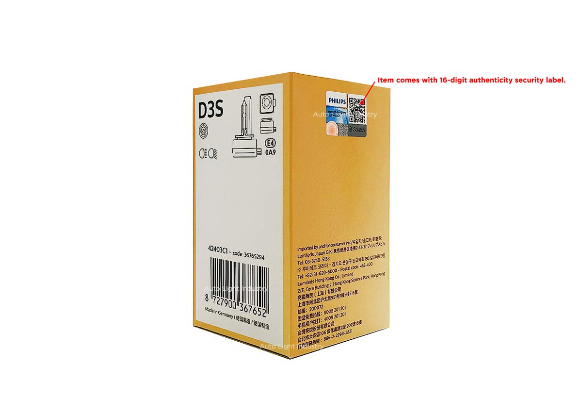 Foto 3 | Bombilla De Xenón Philips D3s 4300k Xenstart 35w Oem De Repuesto - Venta Internacional.