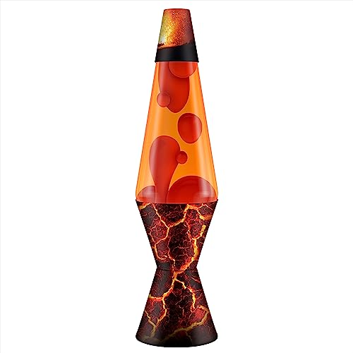 Foto 1 | Lámpara De Lava Lava Original, 14,5 Pulgadas, Riscos Volcánicos, Cera Roja Y Orán - Venta Internacional.