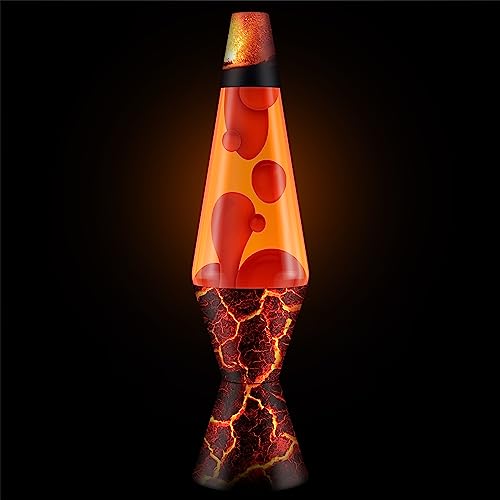 Foto 2 | Lámpara De Lava Lava Original, 14,5 Pulgadas, Riscos Volcánicos, Cera Roja Y Orán - Venta Internacional.