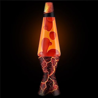 Foto 2 | Lámpara De Lava Lava Original, 14,5 Pulgadas, Riscos Volcánicos, Cera Roja Y Orán - Venta Internacional.