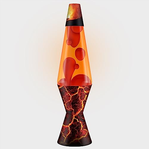 Foto 4 pulgar | Lámpara De Lava Lava Original, 14,5 Pulgadas, Riscos Volcánicos, Cera Roja Y Orán - Venta Internacional.