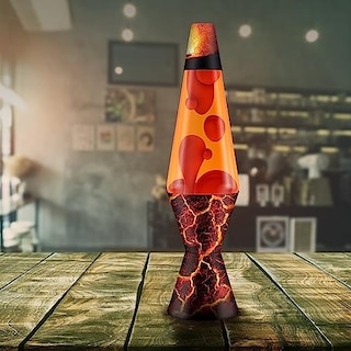 Foto 6 | Lámpara De Lava Lava Original, 14,5 Pulgadas, Riscos Volcánicos, Cera Roja Y Orán - Venta Internacional.