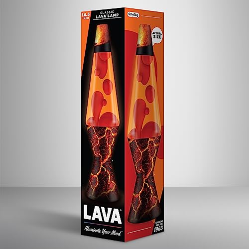 Foto 8 pulgar | Lámpara De Lava Lava Original, 14,5 Pulgadas, Riscos Volcánicos, Cera Roja Y Orán - Venta Internacional.