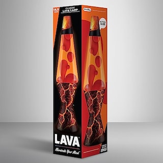Foto 7 | Lámpara De Lava Lava Original, 14,5 Pulgadas, Riscos Volcánicos, Cera Roja Y Orán - Venta Internacional.