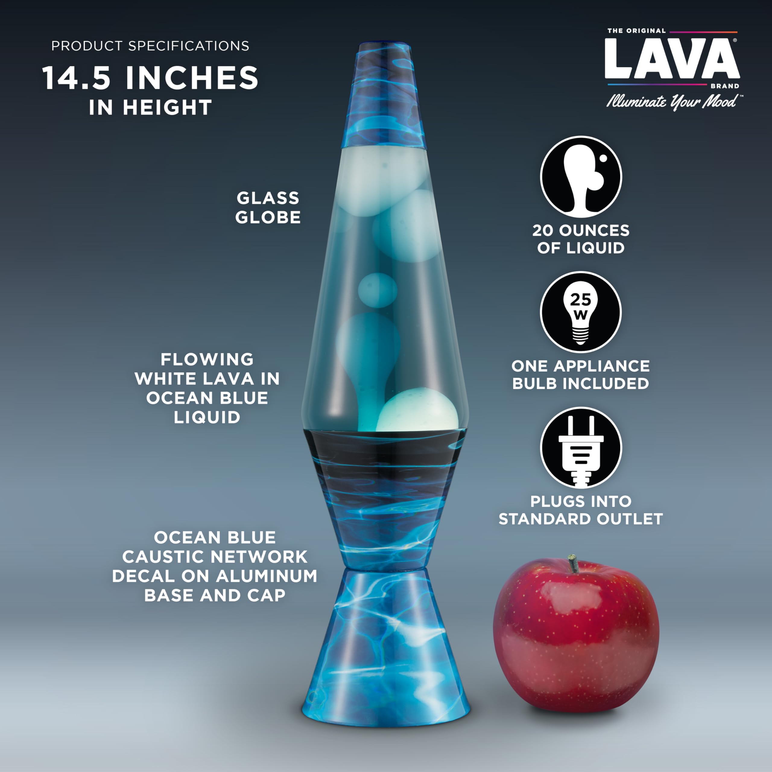 Foto 5 pulgar | Lava Lamp Lava  14.5 Night Swim Motion Light, Blanco Y Azul - Venta Internacional.