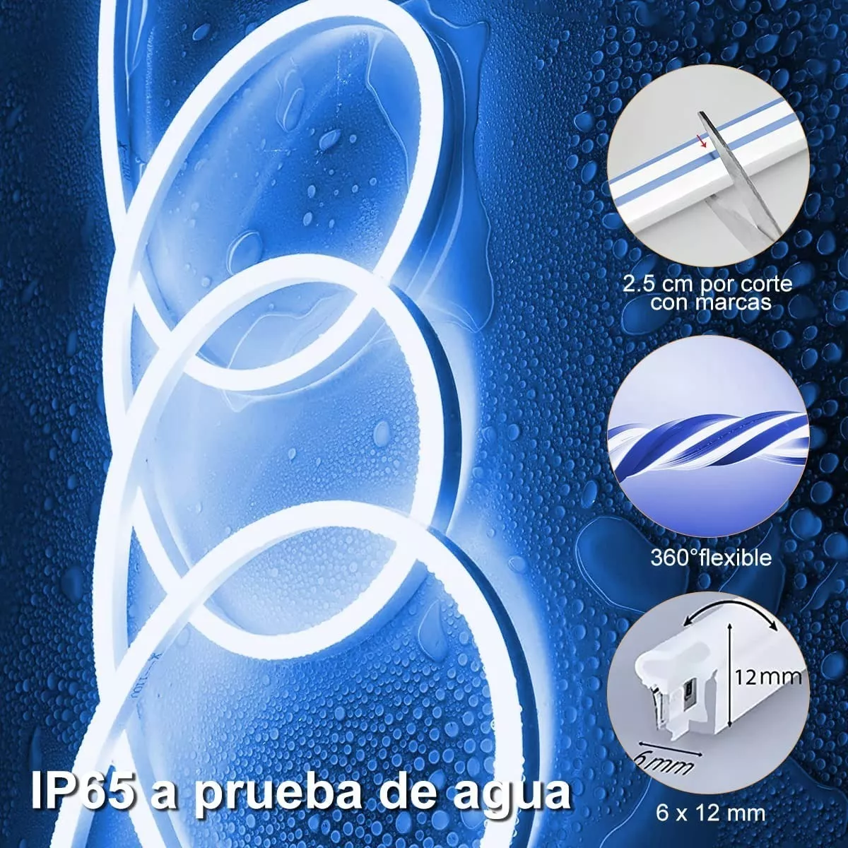 Foto 4 pulgar | Tira de Led Neón Flexible Eo Safe Imports Esi-7086 color Azul