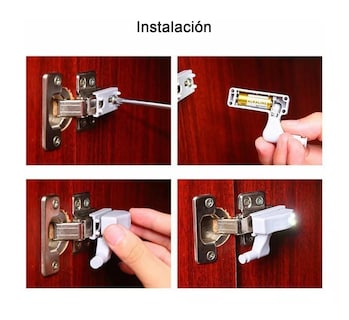 Foto 5 | Lámpara Luz BELUG Sensor de Iluminación LED Gabinete 10 PZAS Bisagra