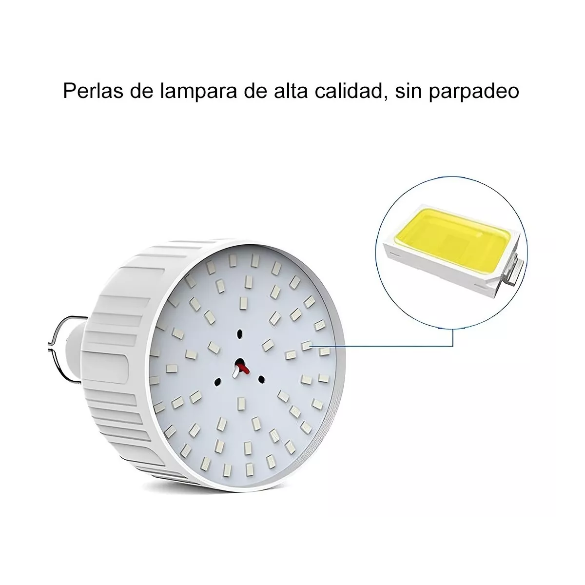 Foto 5 pulgar | Focos Led Portátiles Recargables Eo Safe Imports ESI-8117 color Blanco 40w 6 Piezas