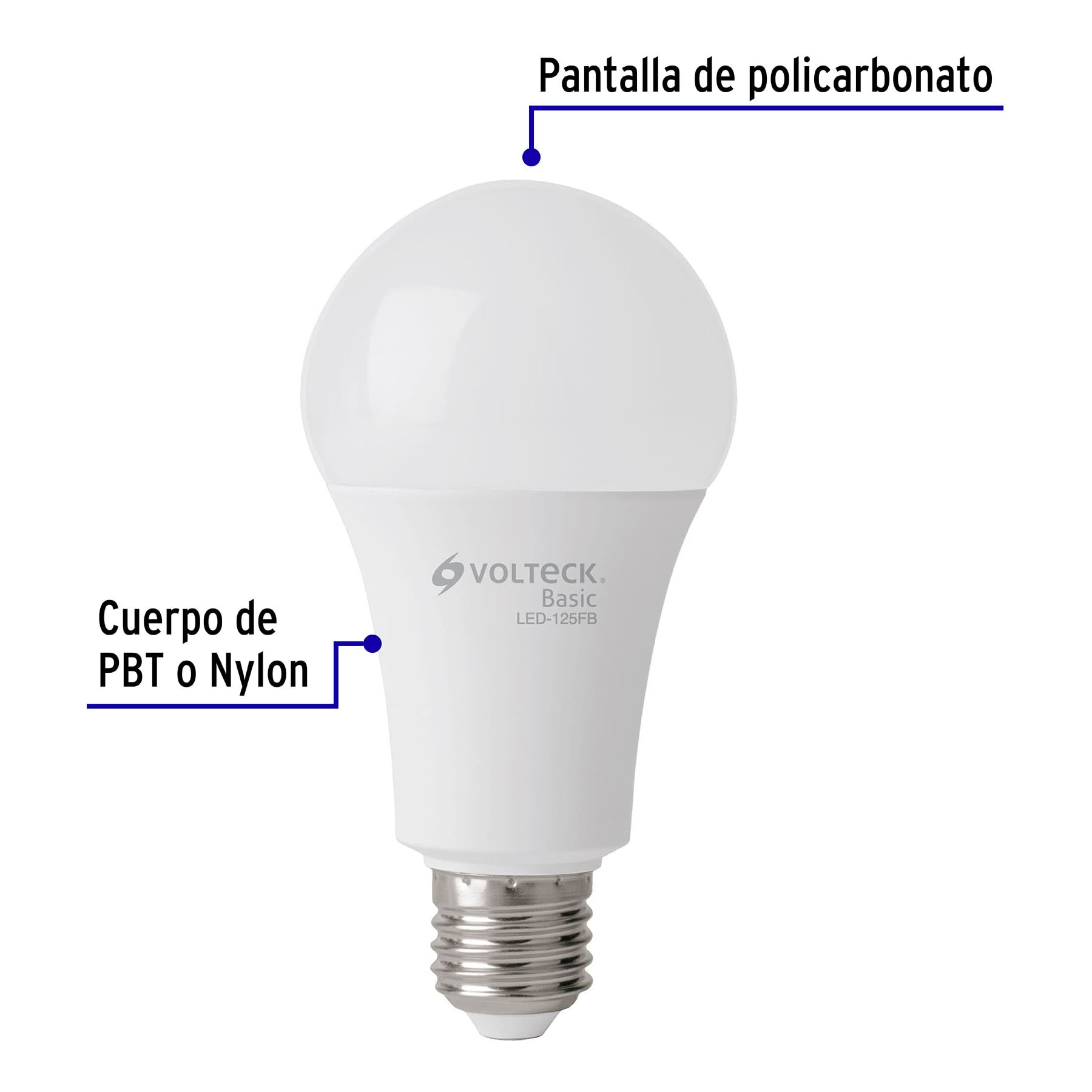 Foto 3 pulgar | Focos Volteck LED-125FBX4 color Blanco A19 16 W (equiv 100 W) Luz de Día 4 Piezas