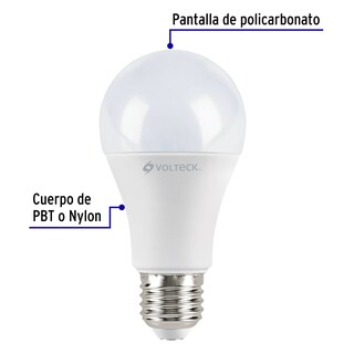 Foto 2 | Focos Volteck LED-75FX4 color Blanco A19 12 W (equiv 75 W) Luz de Día 4 Piezas