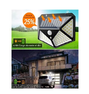 Foto 2 | Lámpara Led Solar Sensor de Movimiento 4 Piezas color Negro